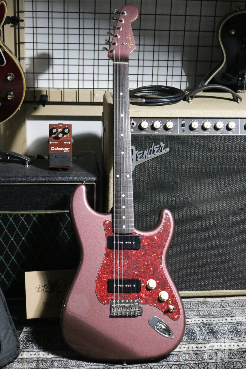 Fender Japan ST62-TX Matching Head Burgundy Mist w/ Monty's Leviathan P90 Set