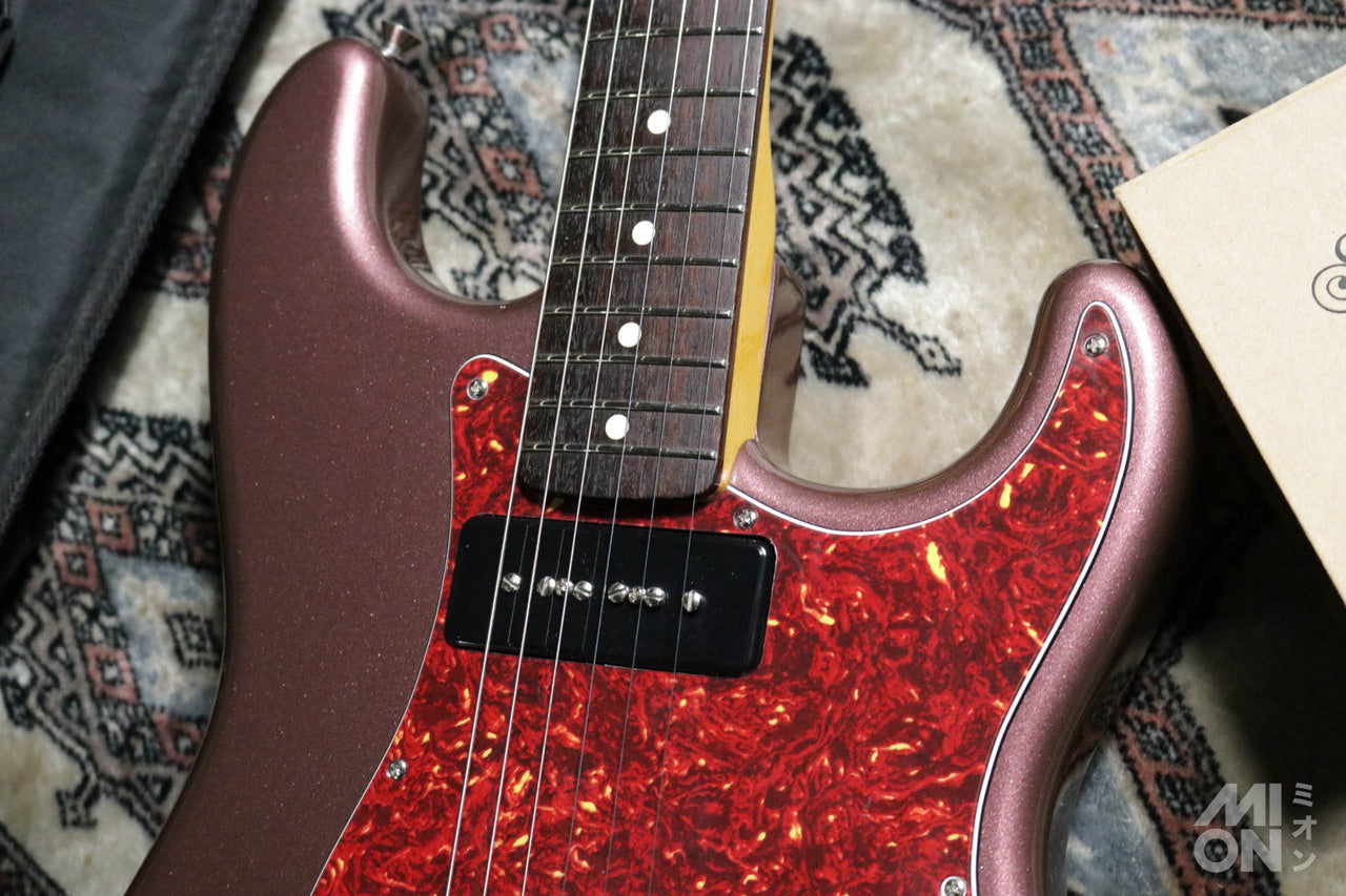 Fender Japan ST62-TX Matching Head Burgundy Mist w/ Monty's Guitars Leviathan P90 Set