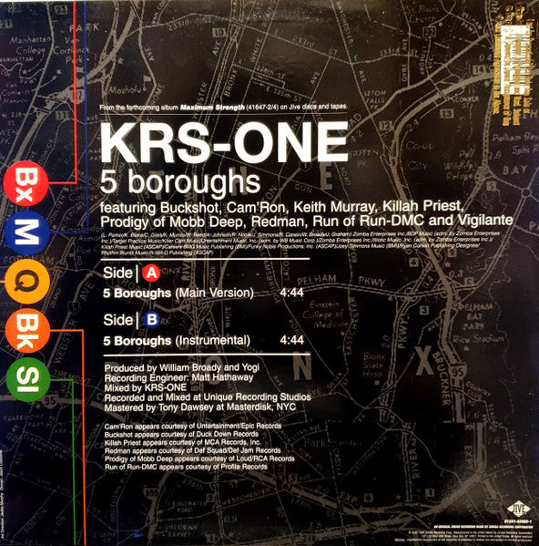 KRS-One - 5 Boroughs (12", Single)