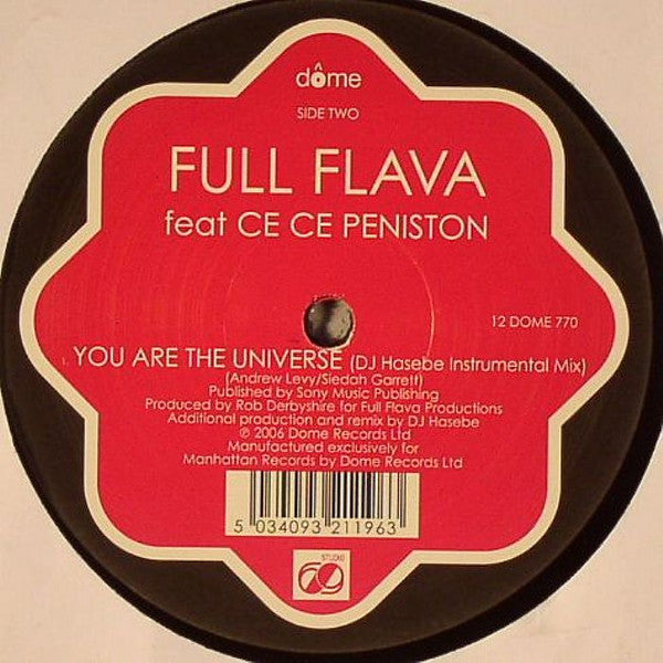 Full Flava feat. Ce Ce Peniston - You Are The Universe (12", Maxi)