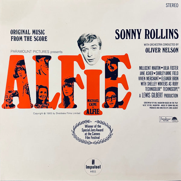 Sonny Rollins - Original Music From The Score "Alfie"(LP, Album, Re...