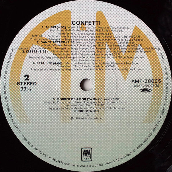 Sérgio Mendes - Confetti (LP, Album) - Very Good Plus (VG+) / Very Good Plus (VG+)