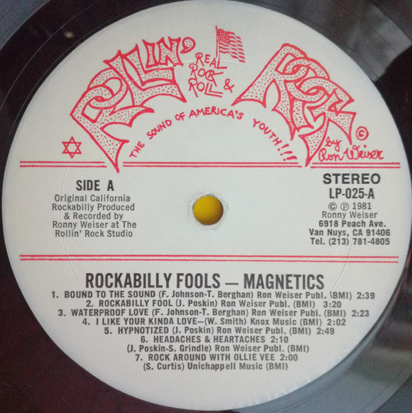 The Magnetics (9) - Rockabilly Fools (LP, Album) - Very Good Plus (VG+) / Very Good (VG)