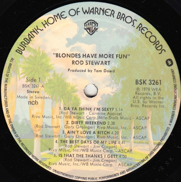 Rod Stewart - Blondes Have More Fun (LP, Album, Gat)