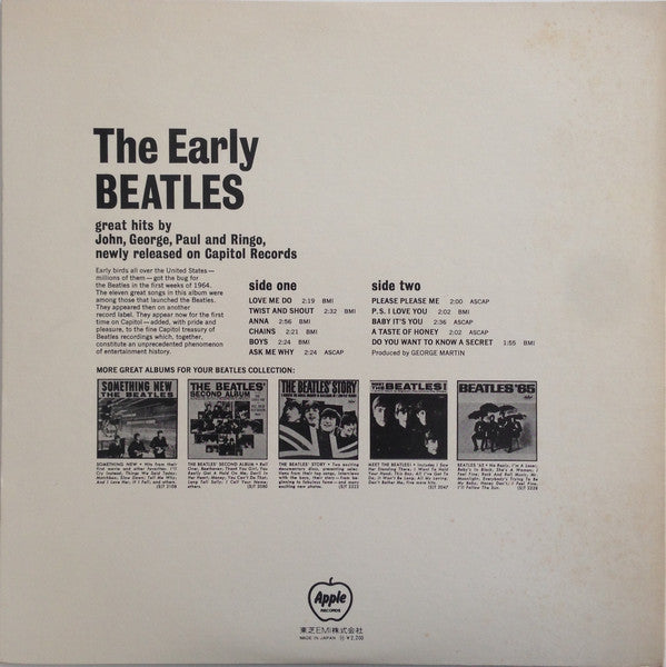 The Beatles - The Early Beatles (LP, Album, Comp, RE, Gat)