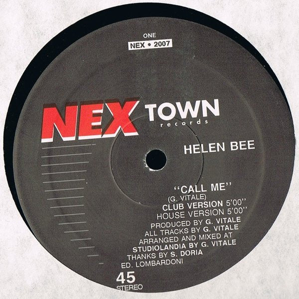 Helen Bee - Call Me (12", Single)