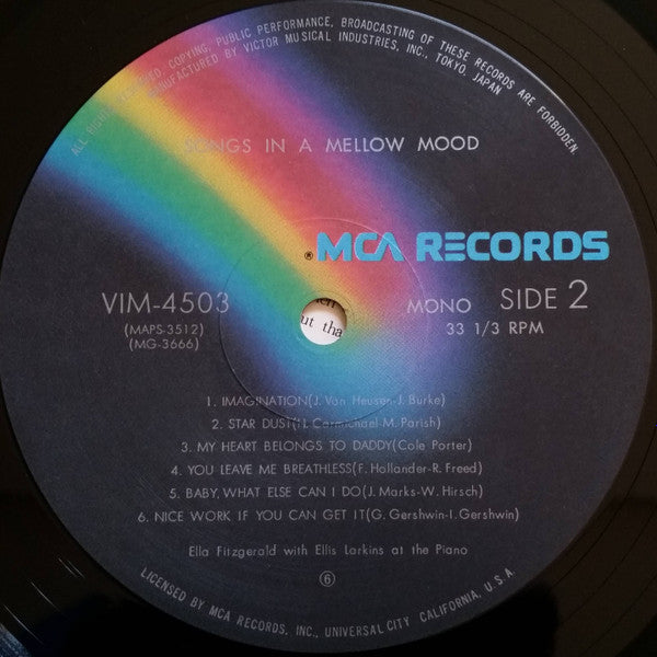 Ella Fitzgerald - Ella - Songs In A Mellow Mood (3xLP, Album, Reissue, Mono) - Very Good Plus (VG+) / Very Good (VG)
