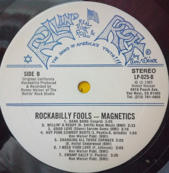 The Magnetics (9) - Rockabilly Fools (LP, Album) - Very Good Plus (VG+) / Very Good (VG)