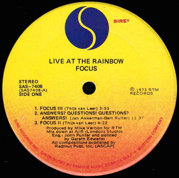 Live At The Rainbow