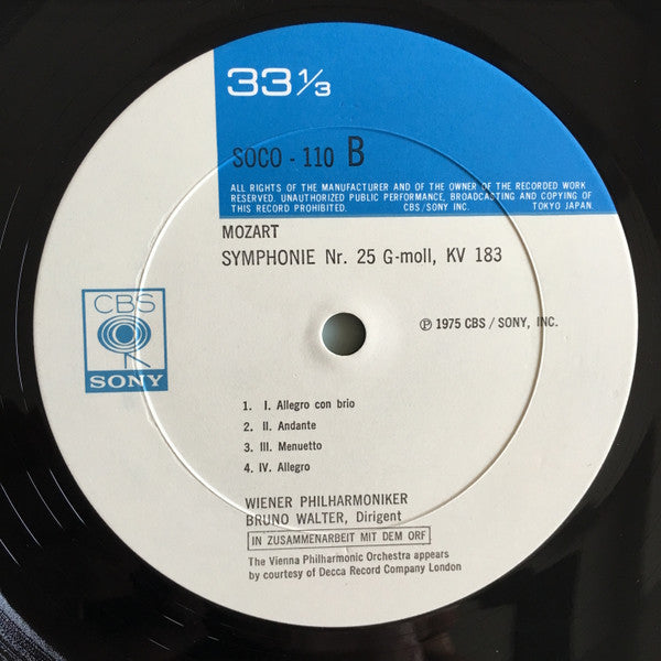 Wolfgang Amadeus Mozart - Symphonies 40 & 25 (1952 & 1956) (2xLP, Album, Mono) - Near Mint (NM or M-) / Very Good Plus (VG+)