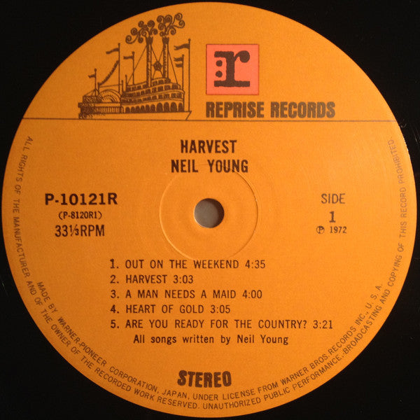Neil Young - Harvest (LP, Album, RE, ¥2,)