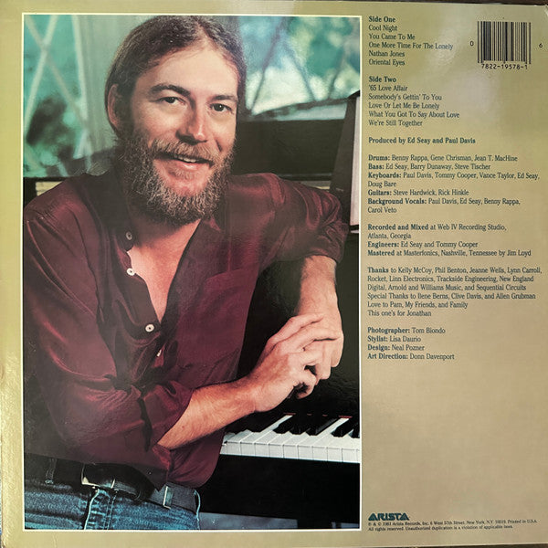 Paul Davis (3) - Cool Night (LP, Album, Stereo) - Very Good Plus (VG+) / Very Good Plus (VG+)