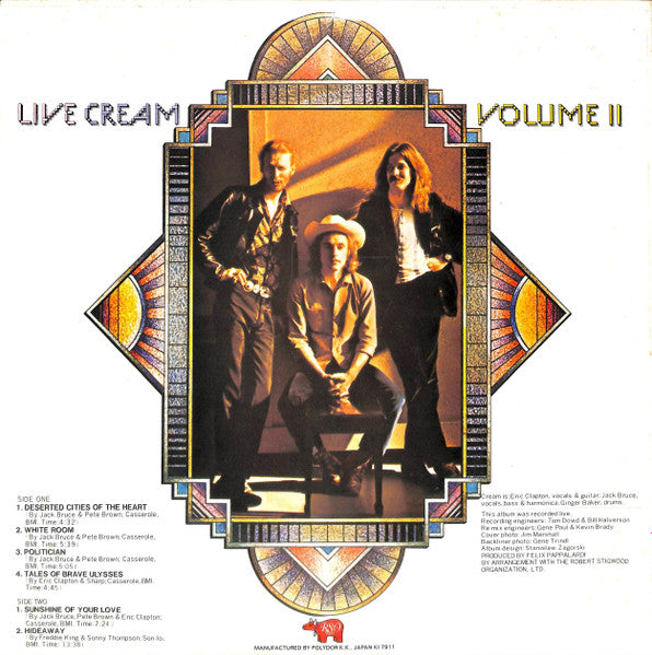 Cream (2) - Live Cream Volume II (LP, Album) - Very Good Plus (VG+) / Very Good Plus (VG+)