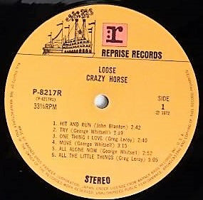 Crazy Horse - Loose (LP, Album) - Very Good Plus (VG+) / Very Good (VG)