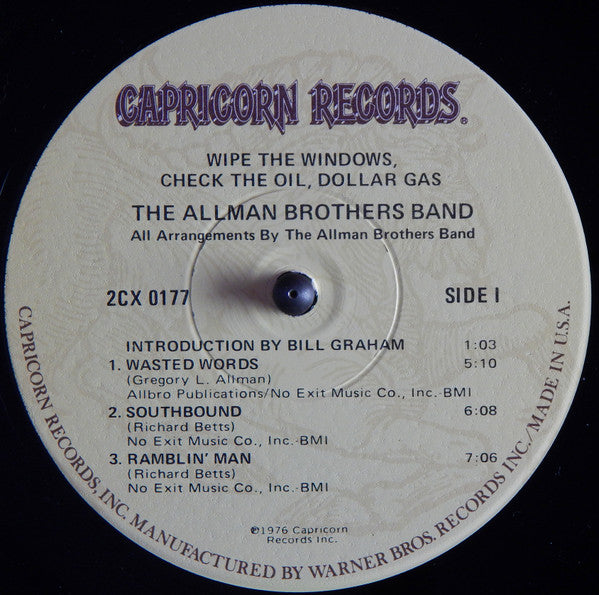 The Allman Brothers Band - Wipe The Windows, Check The Oil, Dollar Gas (3xLP, Album) - Very Good Plus (VG+) / Good Plus (G+)
