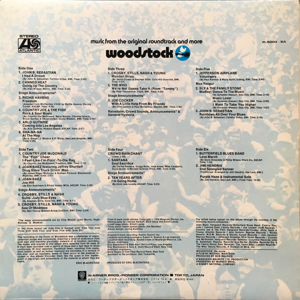 Release: Woodstock - Music From The Original Soundtrack And More-Vinyl-Japan-1971.0-IPH-3725-8704293