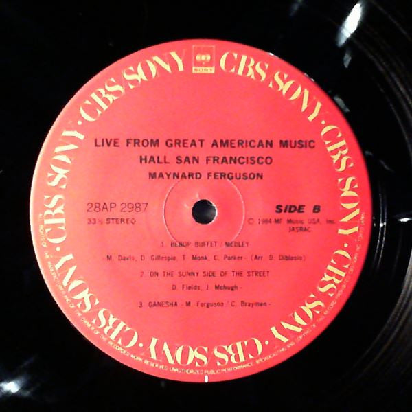 Live From San Francisco - From The Great American Music Hall