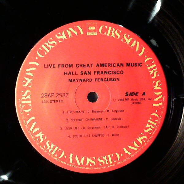Live From San Francisco - From The Great American Music Hall