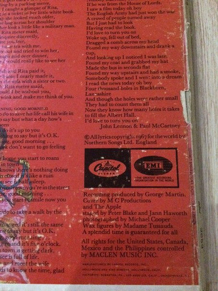 The Beatles - Sgt. Pepper's Lonely Hearts Club Band (LP, Album, Reissue, Stereo) - Very Good Plus (VG+) / Very Good Plus (VG+)