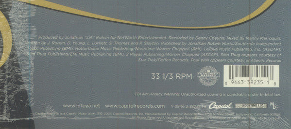 LeToya Featuring Paul Wall & Slim Thug - All Eyes On Me (12", Single)