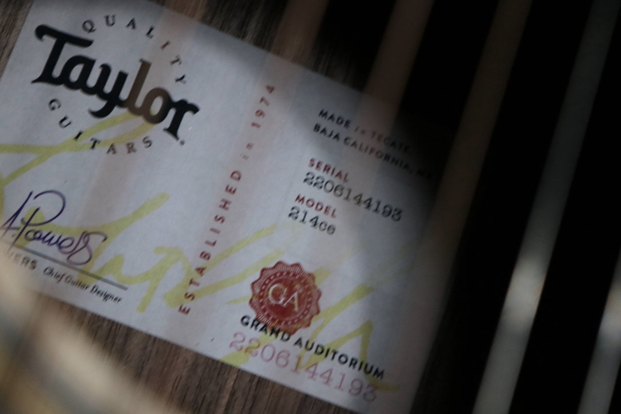 Taylor 214ce Walnut [Taylor certified repairman store]