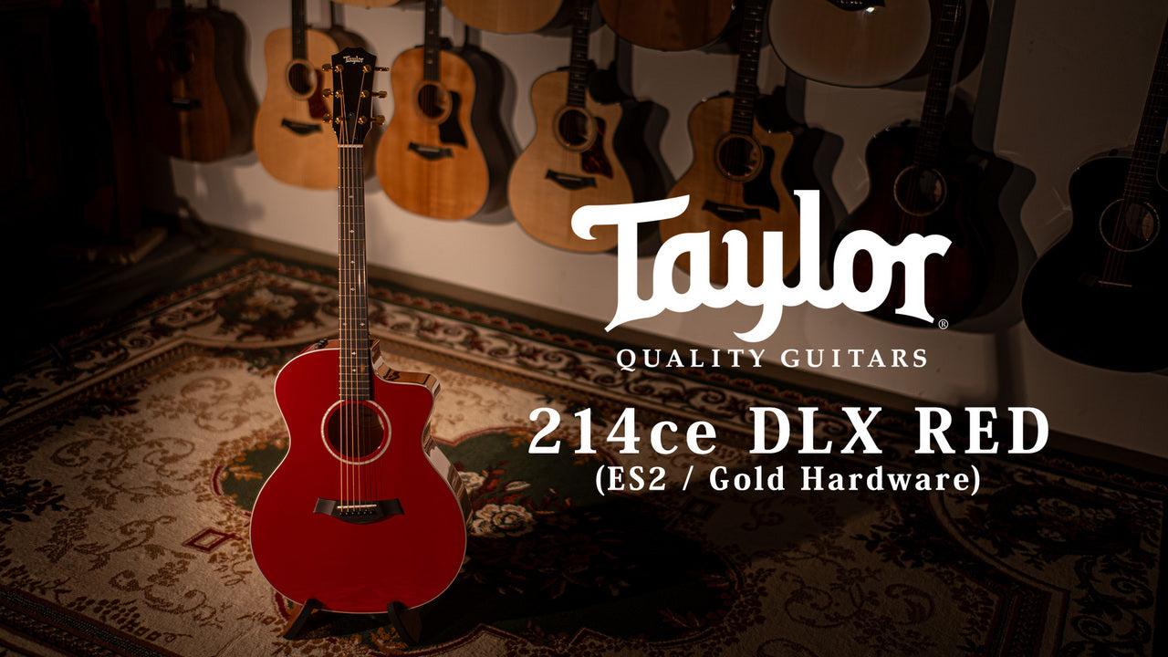 Taylor [Tested video included] 214ce DLX RED ES2 Gold Hardware [Taylor certified repairman worker]