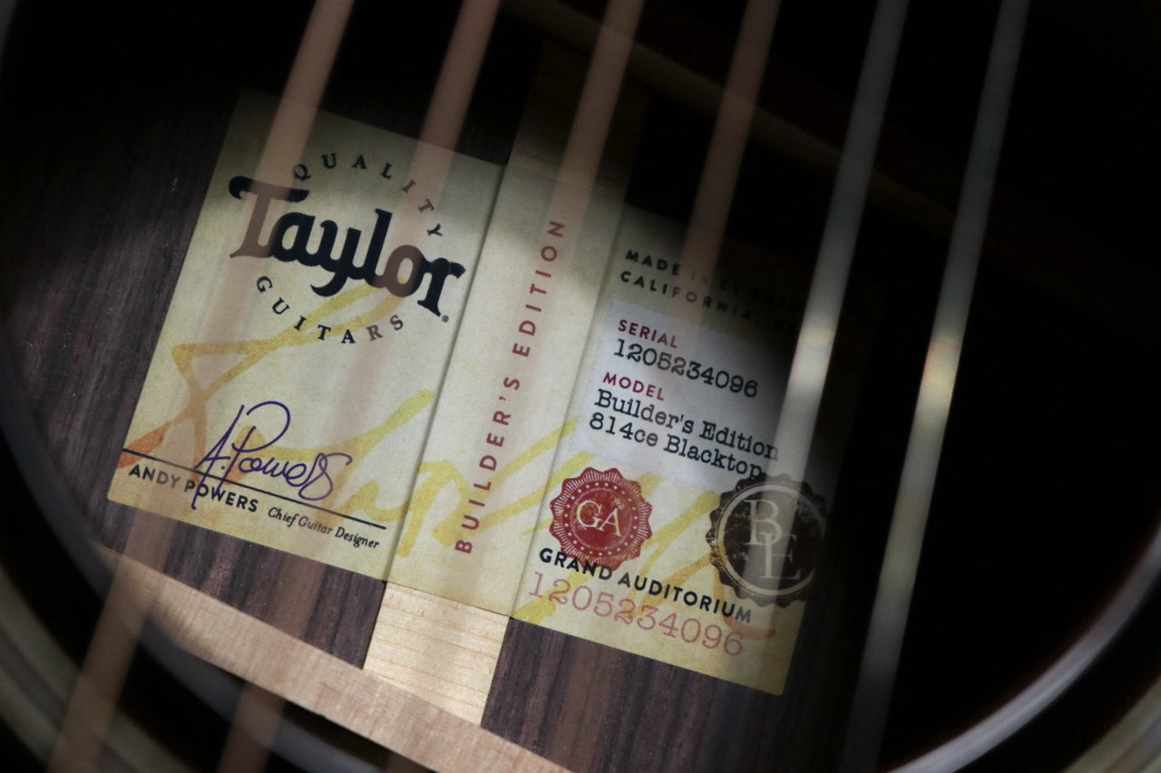 Taylor Builder's Edition 814ce V-Class Blacktop [Taylor-certified repairman worker]