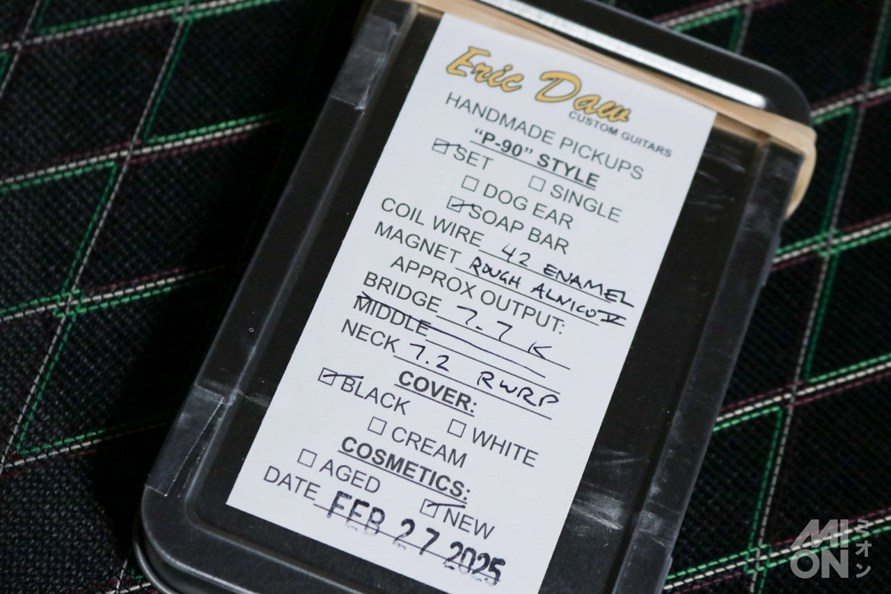 Eric Daw Custom Guitars "P90" Style Soap bar Pickups Black