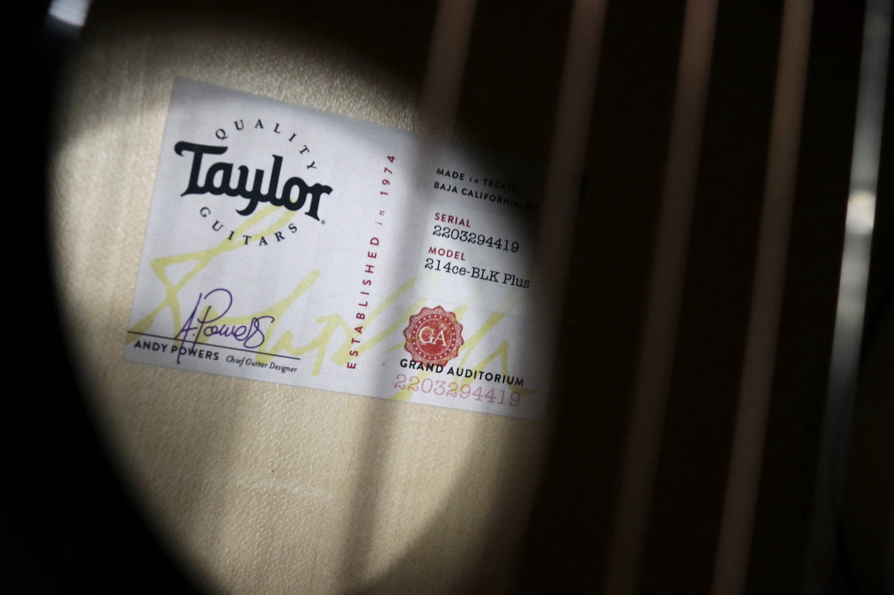 Taylor 【Demo Video Available】 214ce-BLK Plus【Taylor-Authorized Repair Technician on Staff】