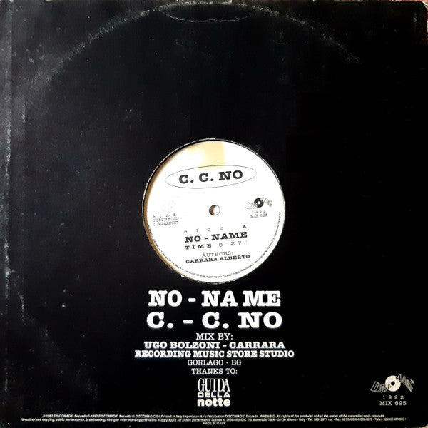C.C. No - No - Name (12")
