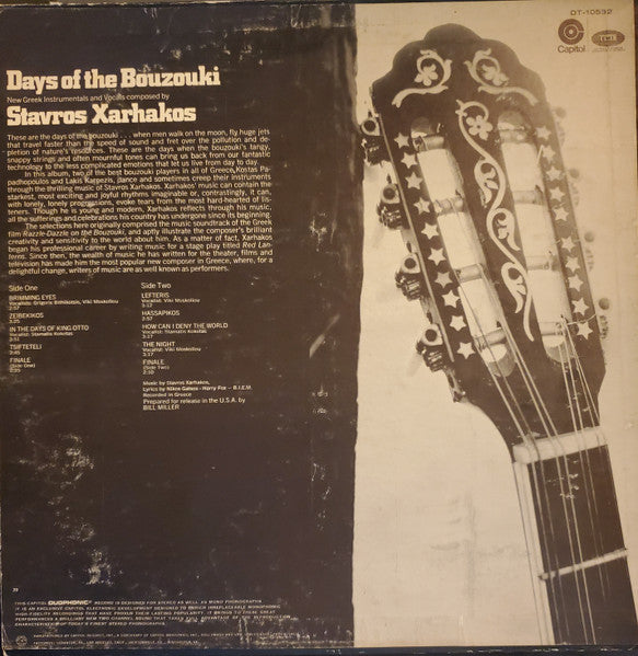Stavros Xarhakos* - Days Of The Bouzouki (LP, Album)