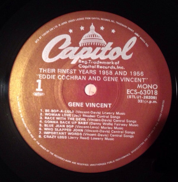 Eddie Cochran - Their Finest Years: 1958 And 1956(LP, Compilation)