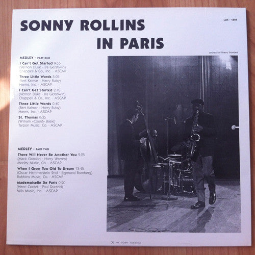 Sonny Rollins - In Paris (LP, Album, Mono)