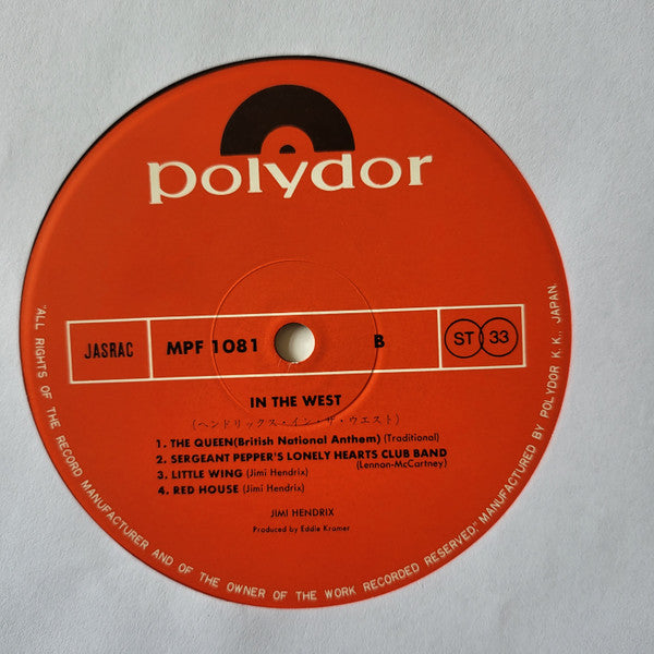 Jimi Hendrix - Hendrix In The West (LP, Album, RE)