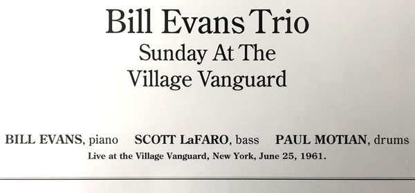 Sunday At The Village Vanguard