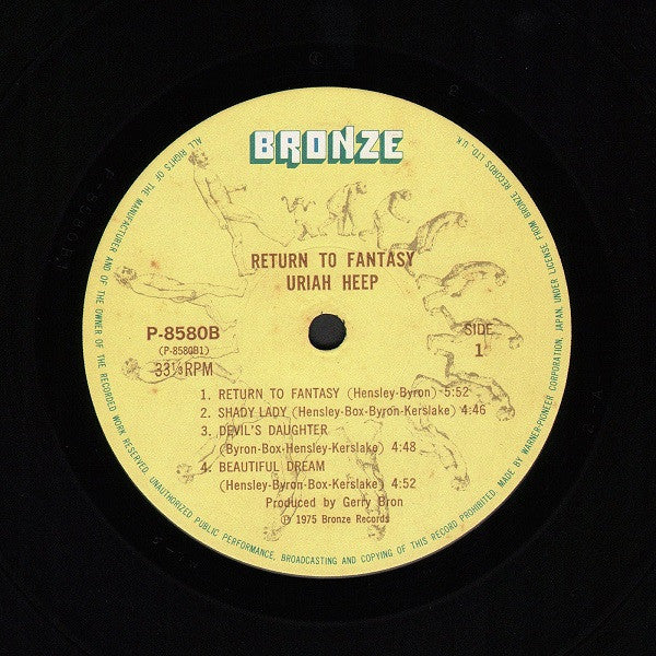 Uriah Heep - Return To Fantasy (LP, Album, Gat)