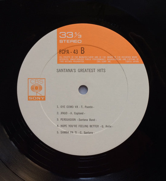Santana - Santana's Greatest Hits (LP, Comp, Club)