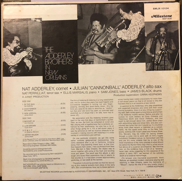 The Adderley Brothers In New Orleans