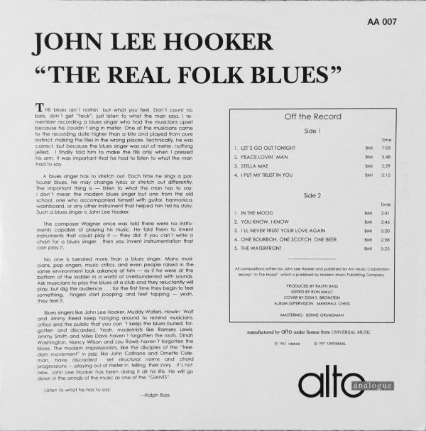 The Real Folk Blues