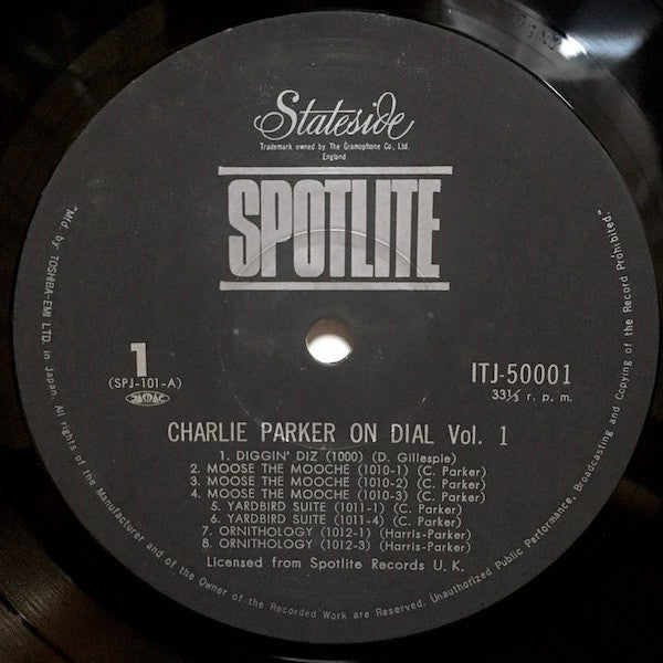 Charlie Parker - Charlie Parker On Dial Volume 1 (LP, Comp, Mono, RE)