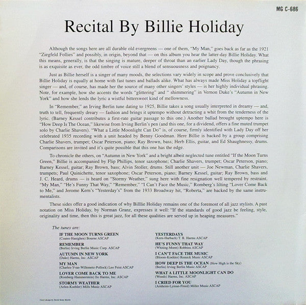 Recital By Billie Holiday