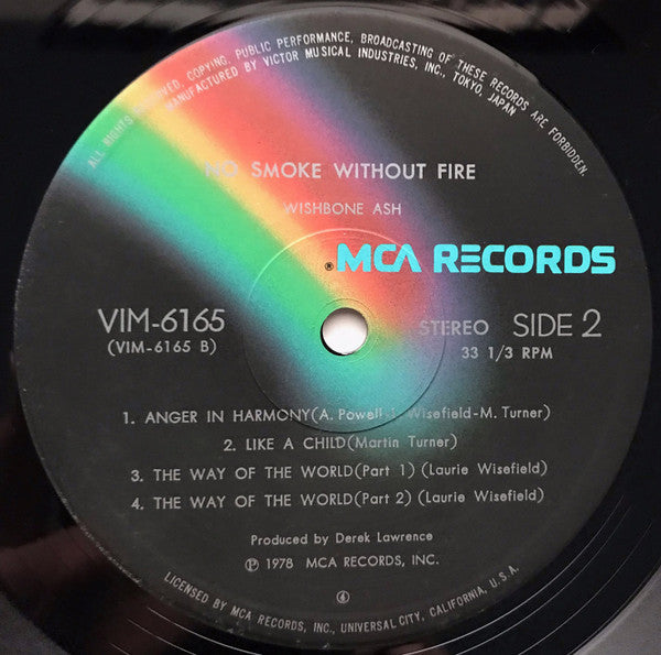 Wishbone Ash - No Smoke Without Fire = 因果律(LP, Album)