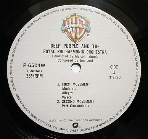 Deep Purple - Concerto For Group And Orchestra(LP, Album, Limited E...