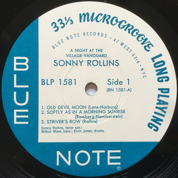 Sonny Rollins - A Night At The "Village Vanguard"(LP, Album, Limite...