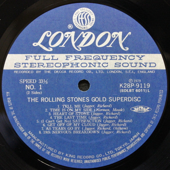 The Rolling Stones - Gold Super Disc (LP, Comp)